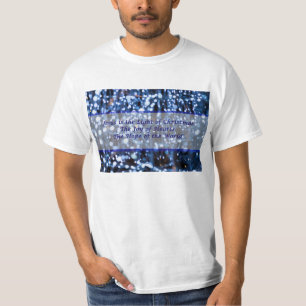 Camiseta Texto abstrato das Luzes Azuis