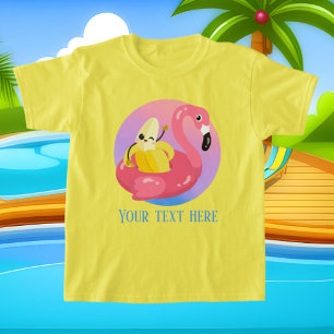 Camiseta Texto adicional para banana de praia de meninas le