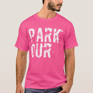 Camiseta Texto Angustiado de Parkour - Skater Freerunning