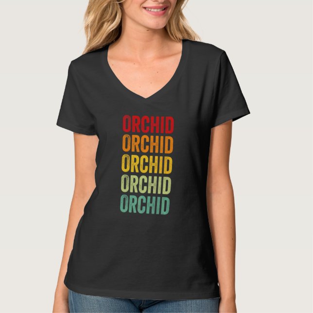 Camiseta Texto Arco-íris Criptográfico Orquídea (Frente)