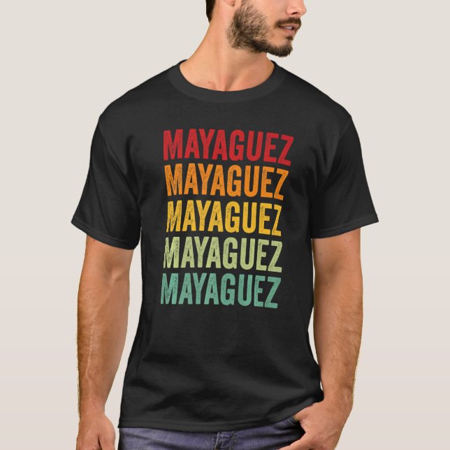 Camiseta Texto Arco-Íris de Porto Rico (Frente)