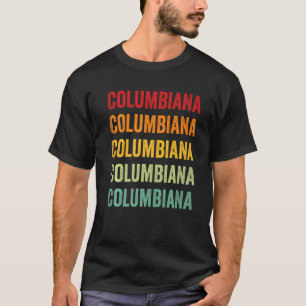 Camiseta Texto Arco-Íris do Condado de Columbiana Ohio
