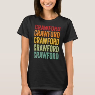 Camiseta Texto Arco-Íris do Condado de Crawford Iowa