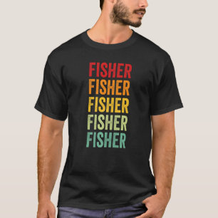 Camiseta Texto Arco-íris do Condado de Fisher Texas