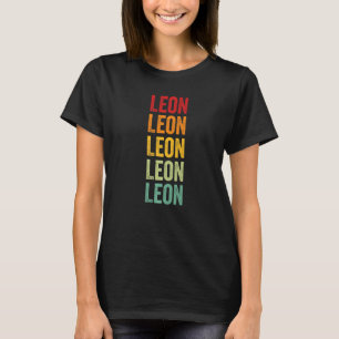 Camiseta Texto Arco-Íris do Condado de Leon