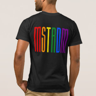 Camiseta Texto arco-íris LGBTQ Amsterdam Orgulho gay LGBT