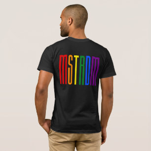 Camiseta Texto arco-íris LGBTQ Amsterdam Orgulho gay LGBT
