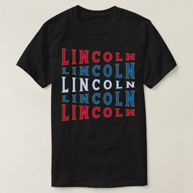 CAMISETA TEXTO ART USA LINCOLN (Frente do Design)