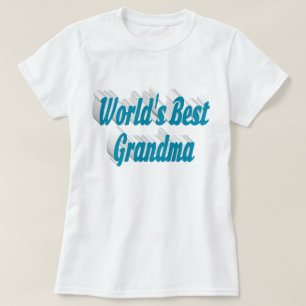 Camiseta Texto azul da vovó céu T-Shirt