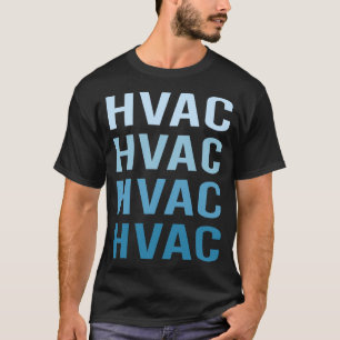 Camiseta Texto Azul HVAC