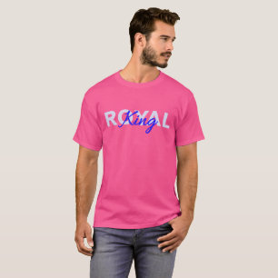 Camiseta Texto Azul Rei Real