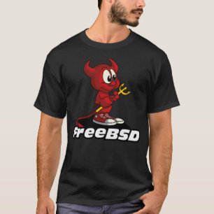 Camiseta Texto Beastie (Freebsd)