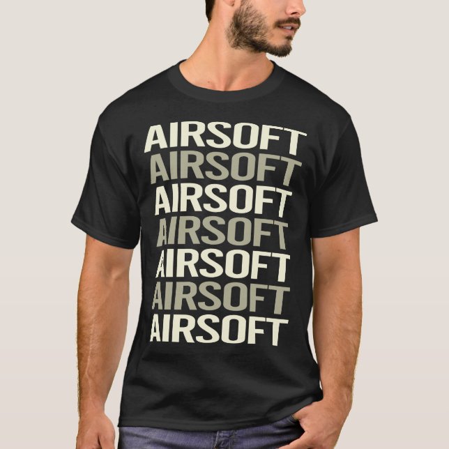 Camiseta Texto Branco Airsoft (Frente)