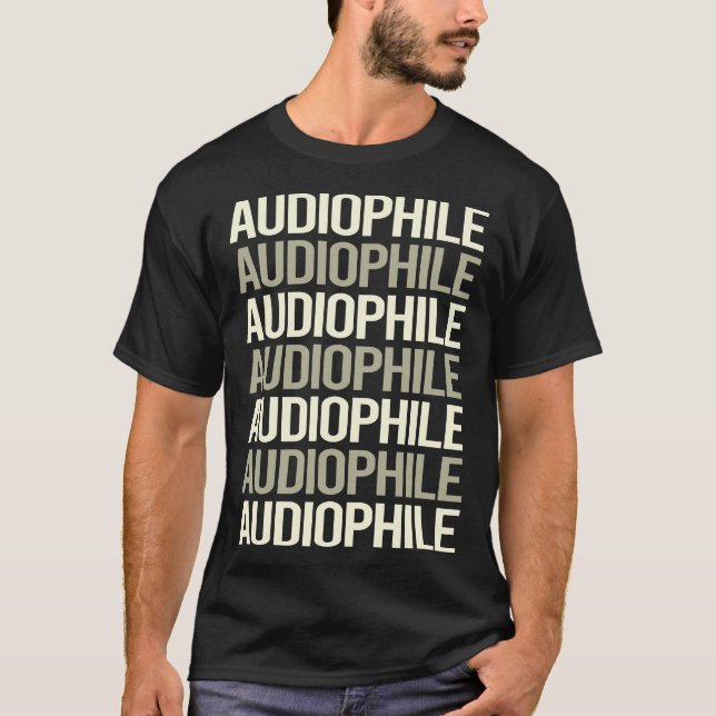 Camiseta Texto Branco Audiófilo (Frente)