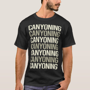 Camiseta Texto Branco Canyoning Canyoneering