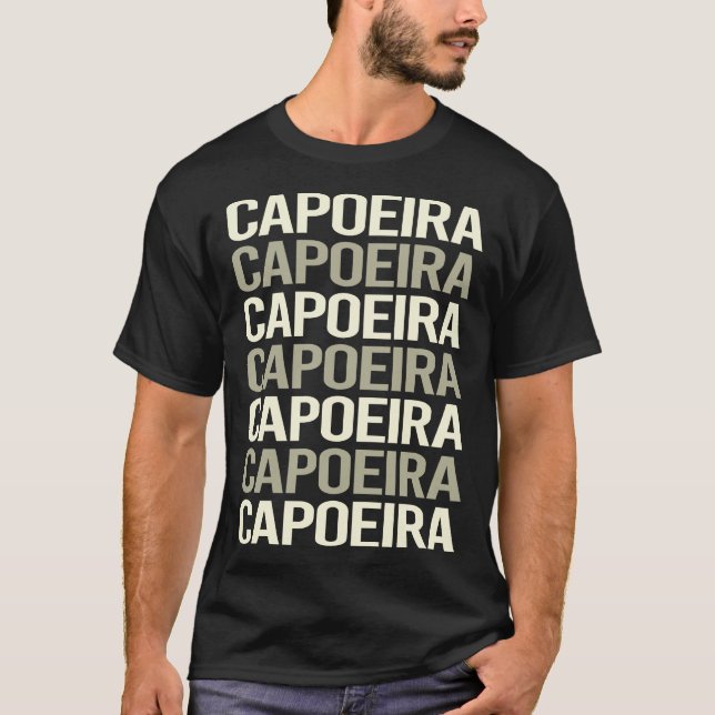 Camiseta Texto Branco Capoeira (Frente)