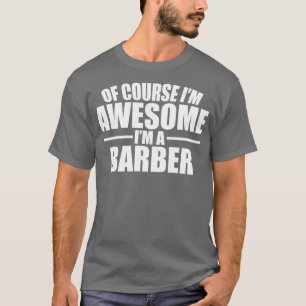 Camiseta Texto Branco da Barber Incrível