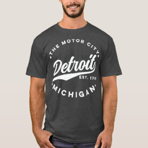 Camiseta Texto branco da cidade do motor