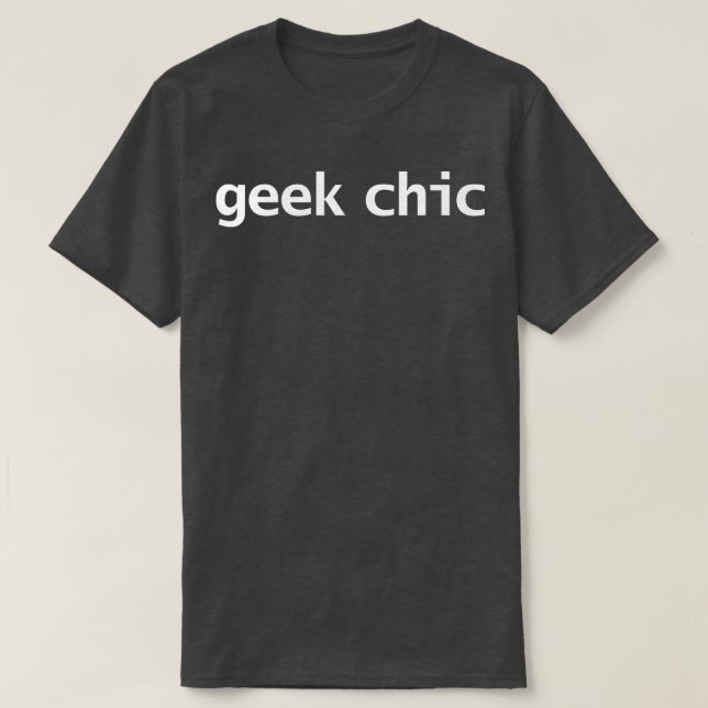 Camiseta Texto Branco da Tipografia Chic do geek (Frente do Design)