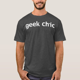 Camiseta Texto Branco da Tipografia Chic do geek
