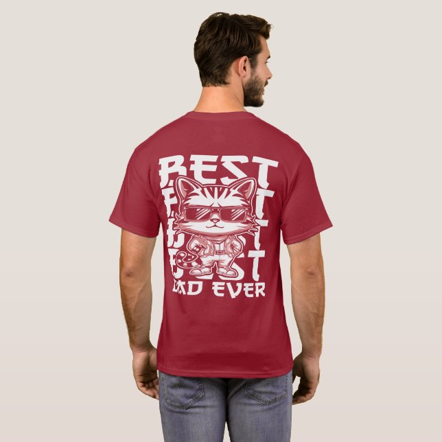 Camiseta Texto Branco da Tipografia do pai (Parte Traseira Completa)