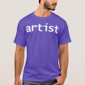 Camiseta Texto Branco da Tipografia Mínima do Artista