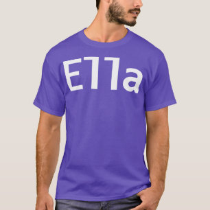 Camiseta Texto Branco da Tipografia Mínima Ella