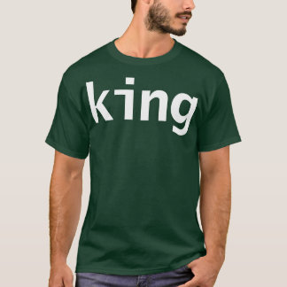 Camiseta Texto Branco da Tipografia Mínima King