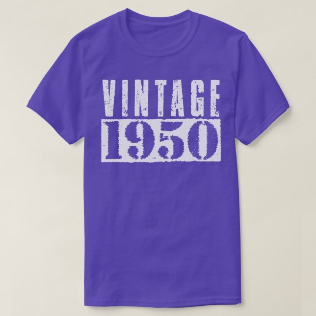 Camiseta Texto Branco da Vintage 1950 (Frente do Design)