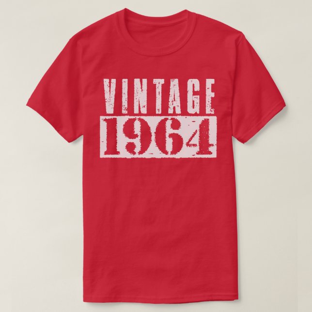 Camiseta Texto Branco da Vintage 1964 (Frente do Design)