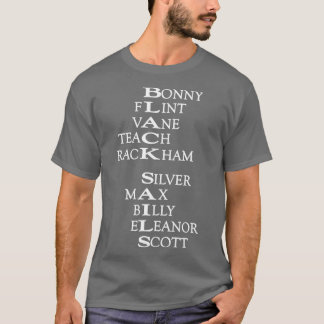 Camiseta Texto Branco das Velas Pretas