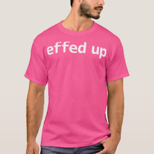 Camiseta Texto Branco de Tipografia Mínima Effed