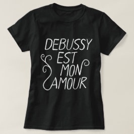 Camiseta Texto branco do compositor favorito do Mon