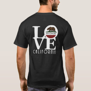 Camiseta Texto branco do LOVE Ben Lomond (impressão trasei
