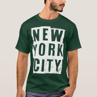 Camiseta Texto Branco do Nova Iorque Vintage