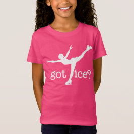 Camiseta Texto branco do patinagem artística com patinador