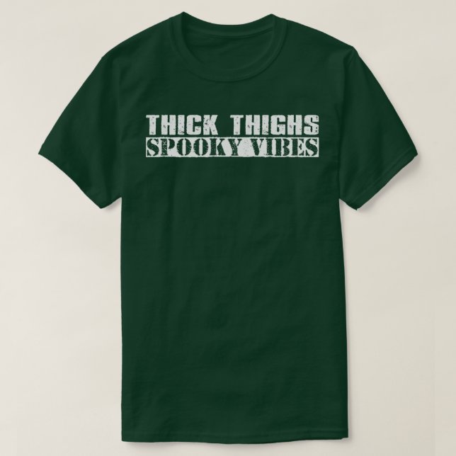 Camiseta Texto Branco do Spooky Vibes (Frente do Design)