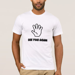 Camiseta Texto Branco E Preto "Vês-Te Novamente"