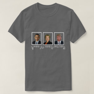Camiseta Texto branco engraçado do Mama "Obama Ding-Dong"