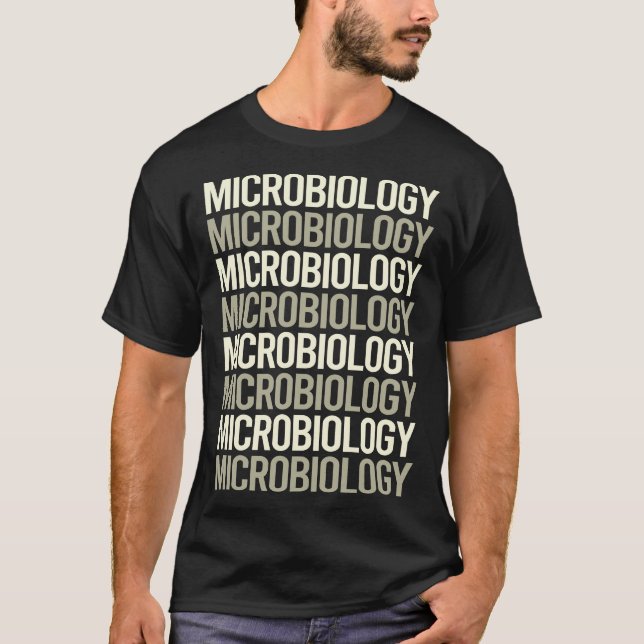 Camiseta Texto Branco Microbiologia Microbiologista (Frente)
