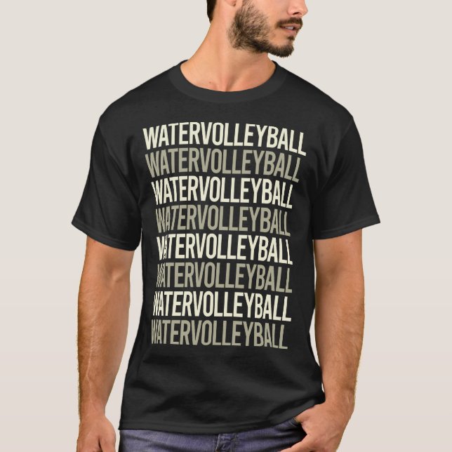 Camiseta Texto Branco Voleibol de Água (Frente)
