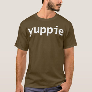 Camiseta Texto Branco Yuppie de Tipografia Mínima