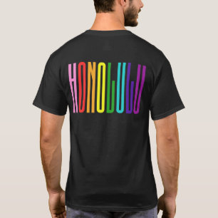 Camiseta Texto Brilhante LGBTQ Honolulu Orgulho gay LGBT
