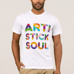 Camiseta Texto colorido da Alma Artística