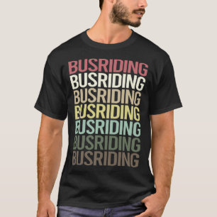 Camiseta Texto Colorido de Ônibus