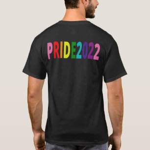 Camiseta Texto Colorido do Arco-Íris LGBTQ Orgulho gay 2022