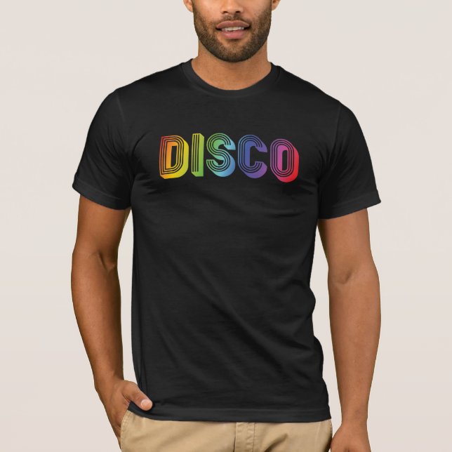 Camiseta Texto colorido do DISCO (Frente)