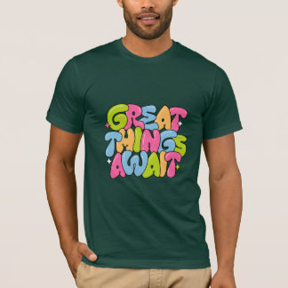 Camiseta Texto Colorido e Divertido em Bolha Citação Motiva