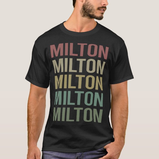 Camiseta Texto Colorido Milton (Frente)