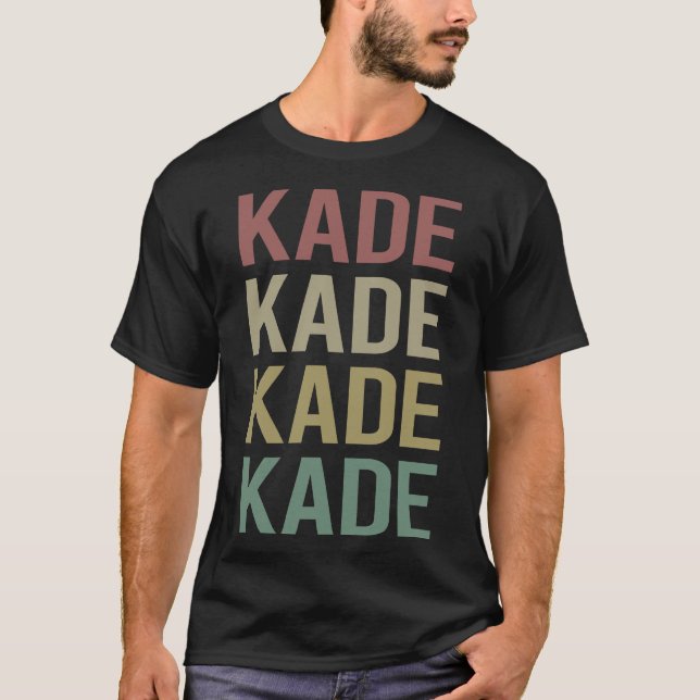 Camiseta Texto Colorido - Nome do Kade (Frente)